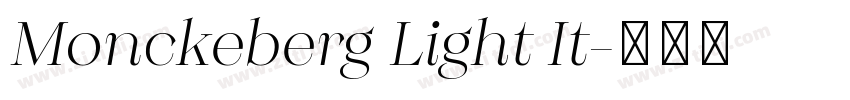 Monckeberg Light It字体转换